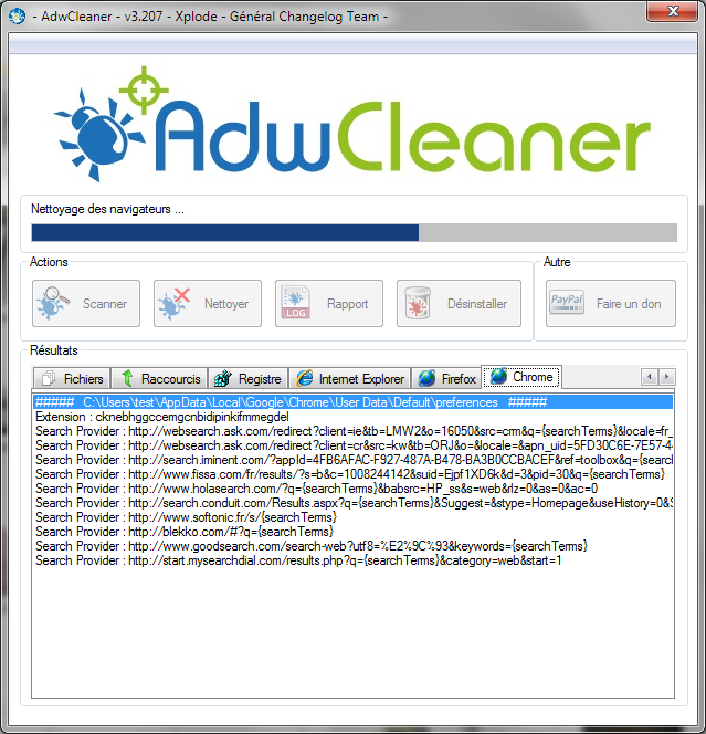 Desinstaller un ou plusieurs Virus et les Adwares Indésirables avec AdwCleaner