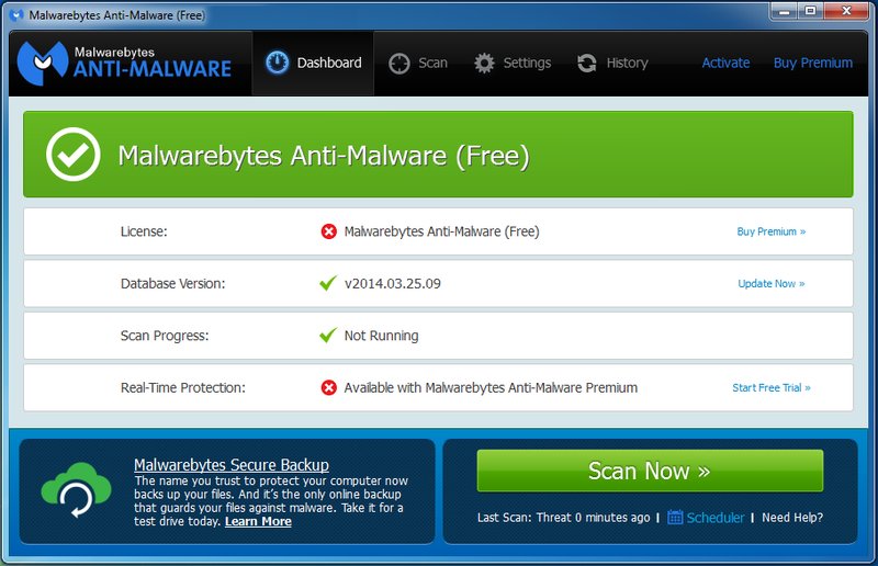 Supprimer un ou plusieurs Virus de mon ordinateur avec Malwarebytes Anti Malware
